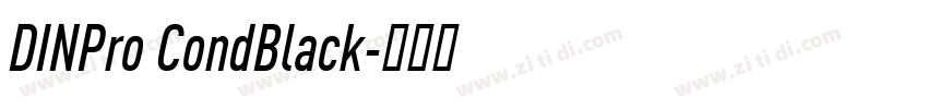 DINPro CondBlack字体转换